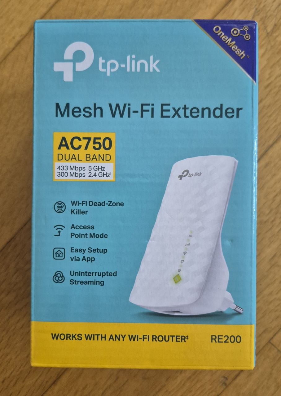 TP-Link RE200 AC750 Wi-Fi Extender - novo