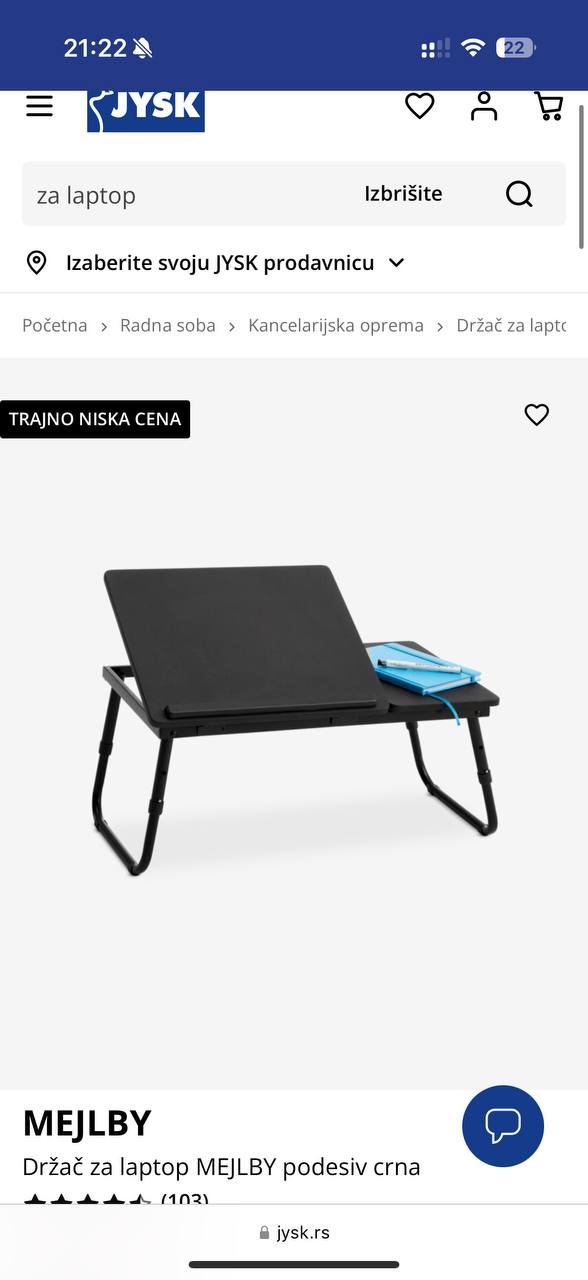 Postolje za laptop JYSK