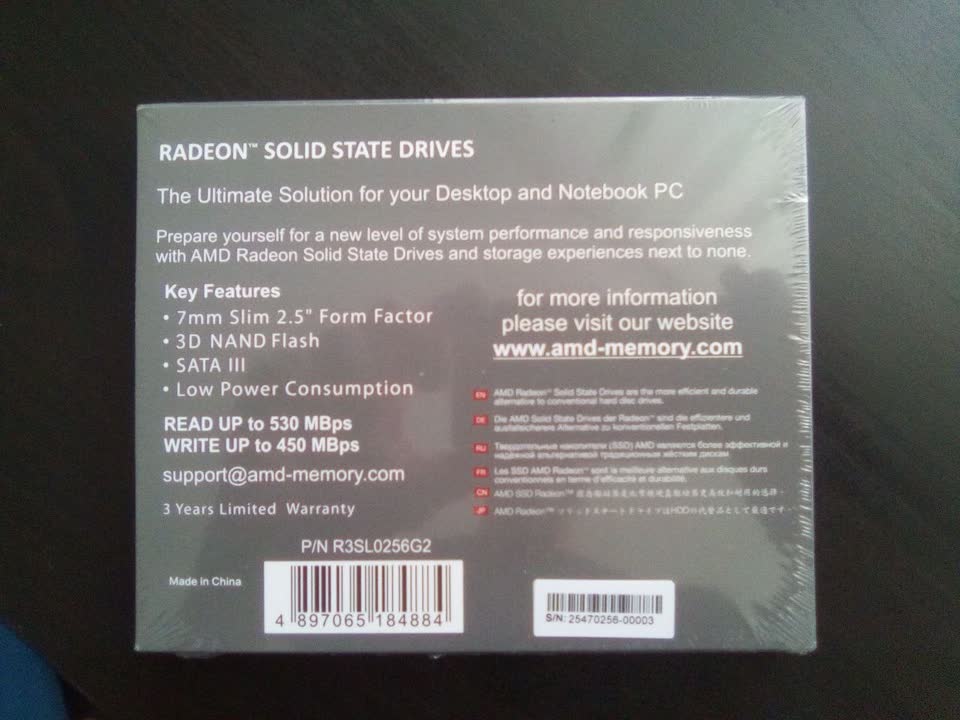 Prodajem SSD disk 256 Gb, SATA III, 2.5" AMD Radeon R3