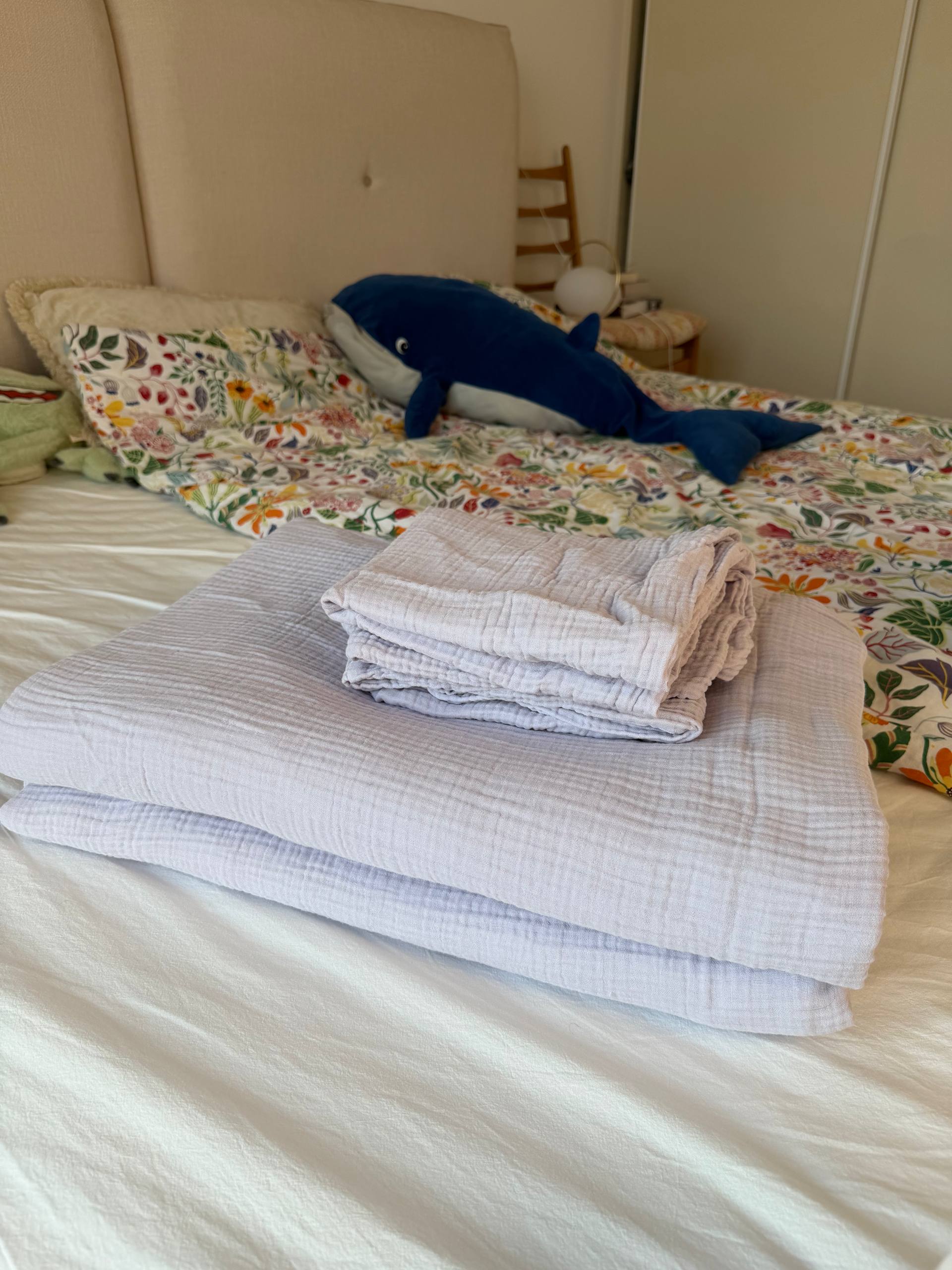 2 kompleta posteljine od 100% pamuka, muslin