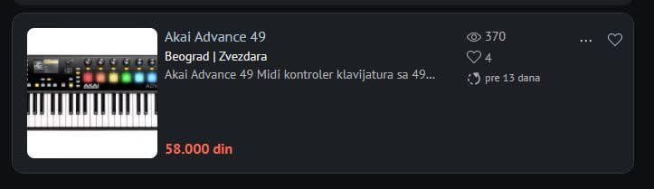 MIDI КЛАВИАТУРА AKAI PRO ADVANCE 49