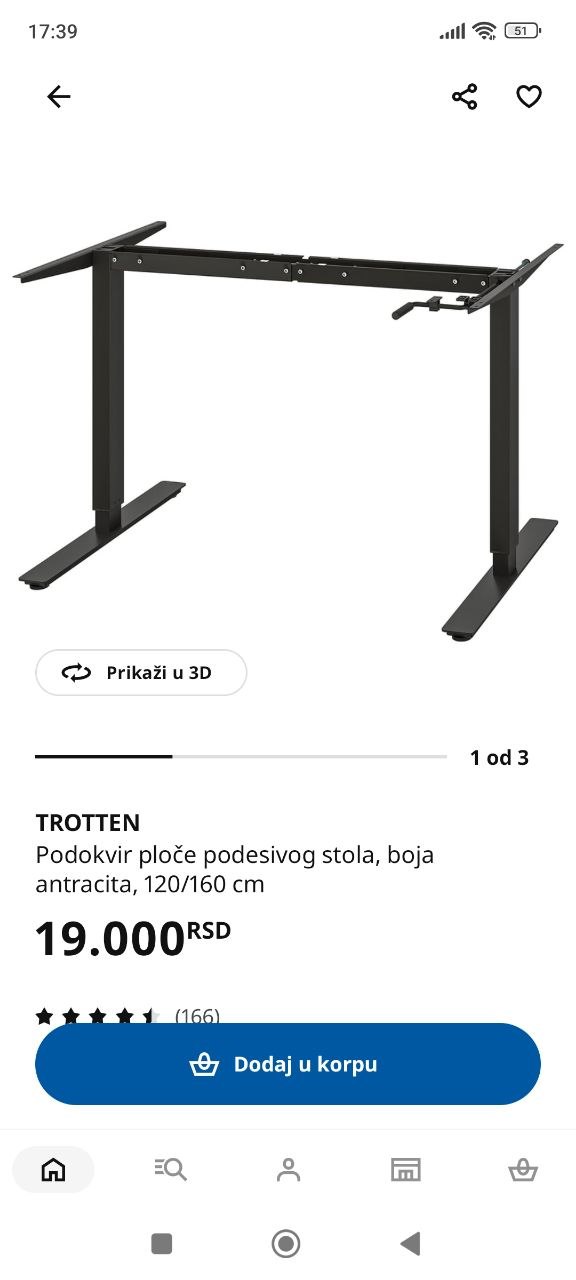 Radni sto Ikea TROTTEN
