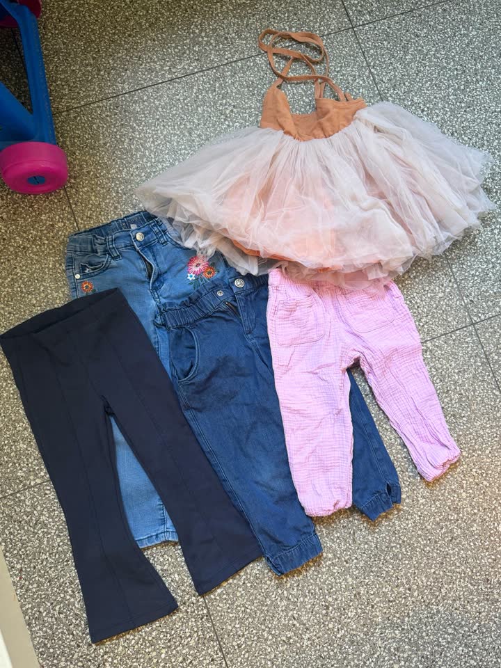 Лосины клеш Zara, Джинсы бананы petit bateau и другие детские вещи