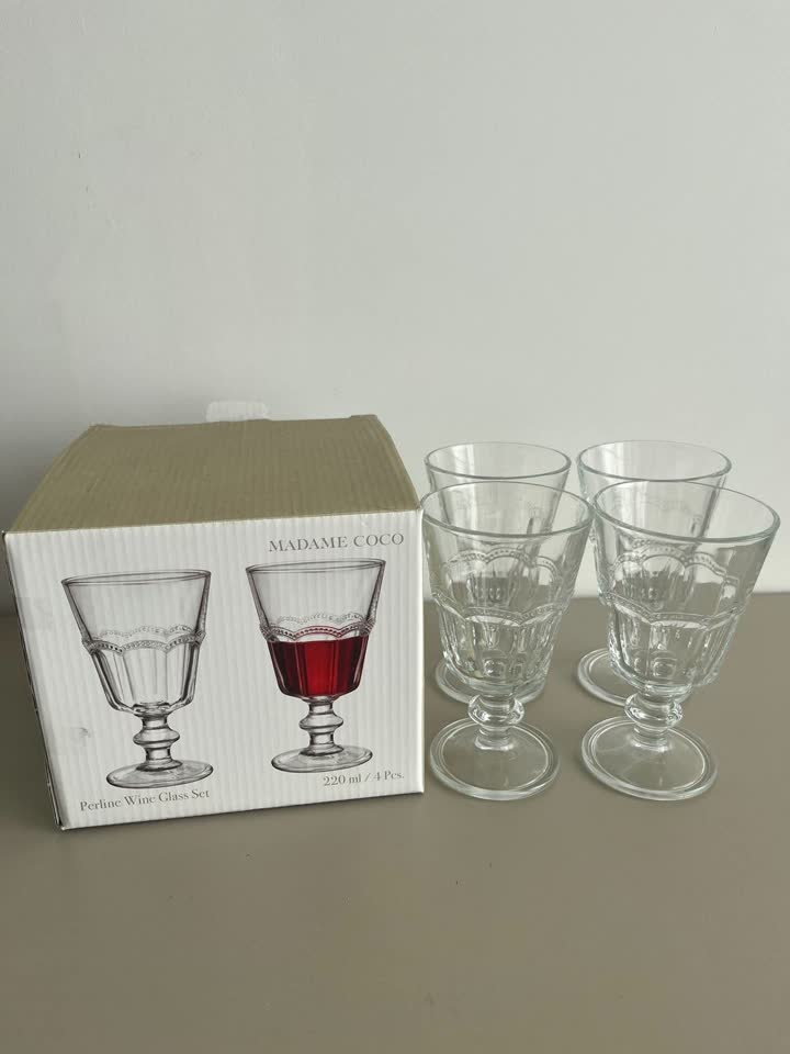 Винные кубки Madame Coco, Perline Wine Glass Set, 4 шт