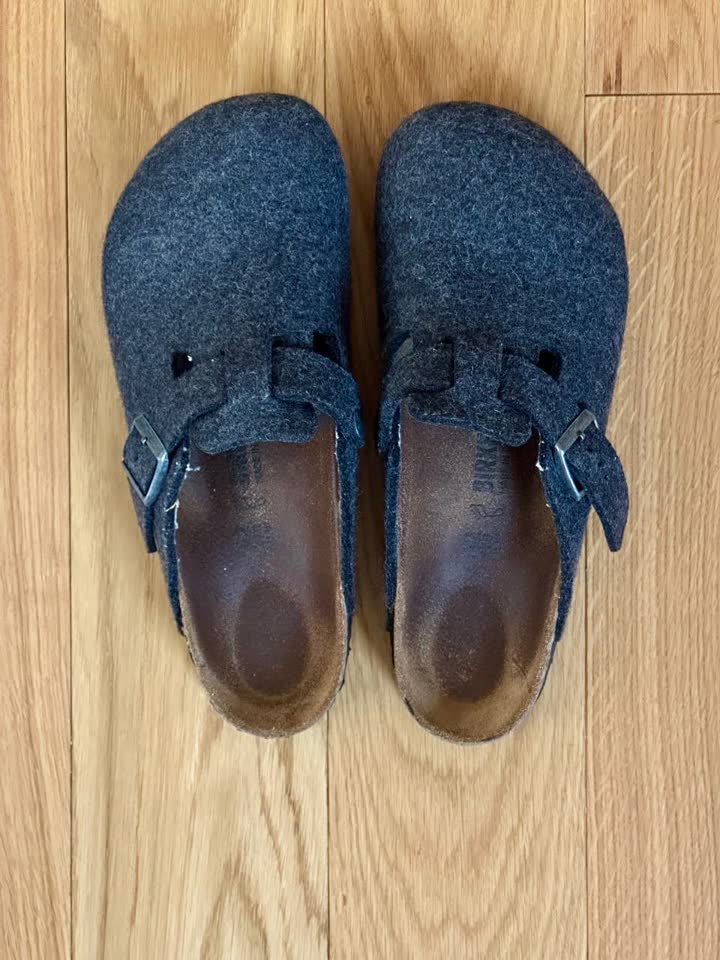 Originalne vunene klompe Birkenstock Boston Antracite, 42EU (270 cm) - 3000 RSD