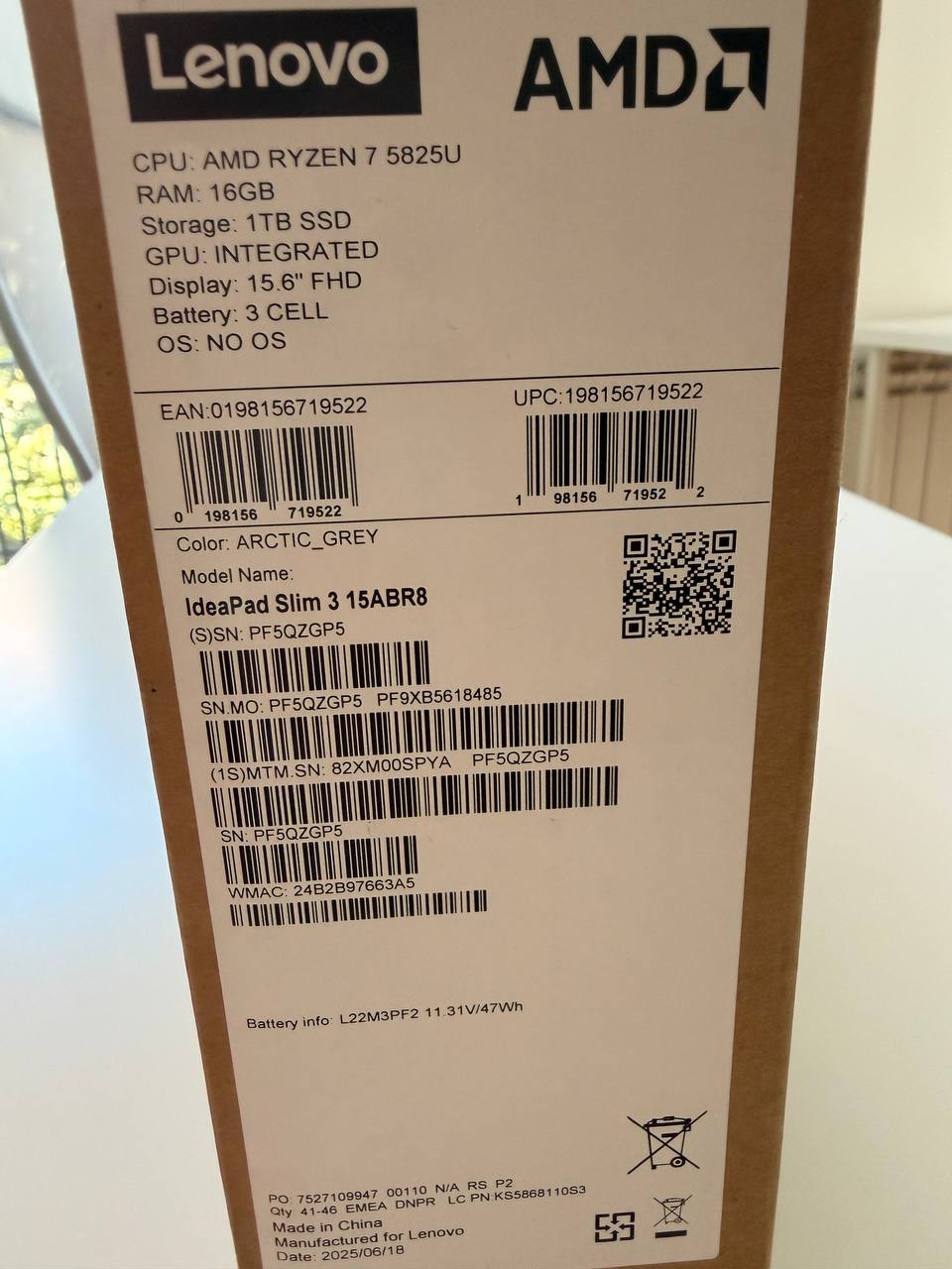 Lenovo Laptop IdeaPad Slim 3