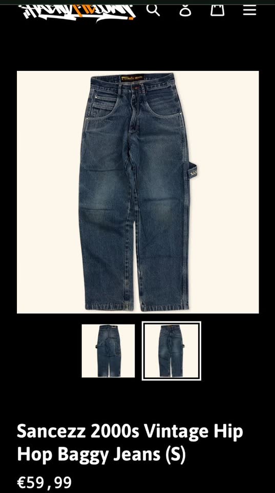 Винтажные джинсы Sancezz 2000s Vintage Hip Hop Baggy Jeans