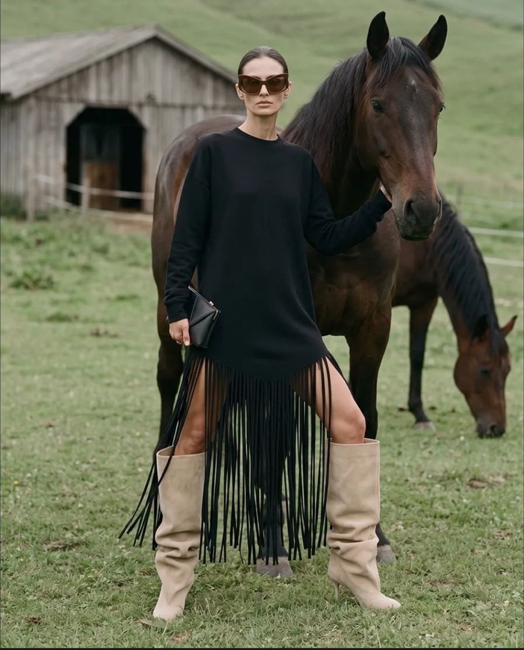 Платье длинное oversize х/б
