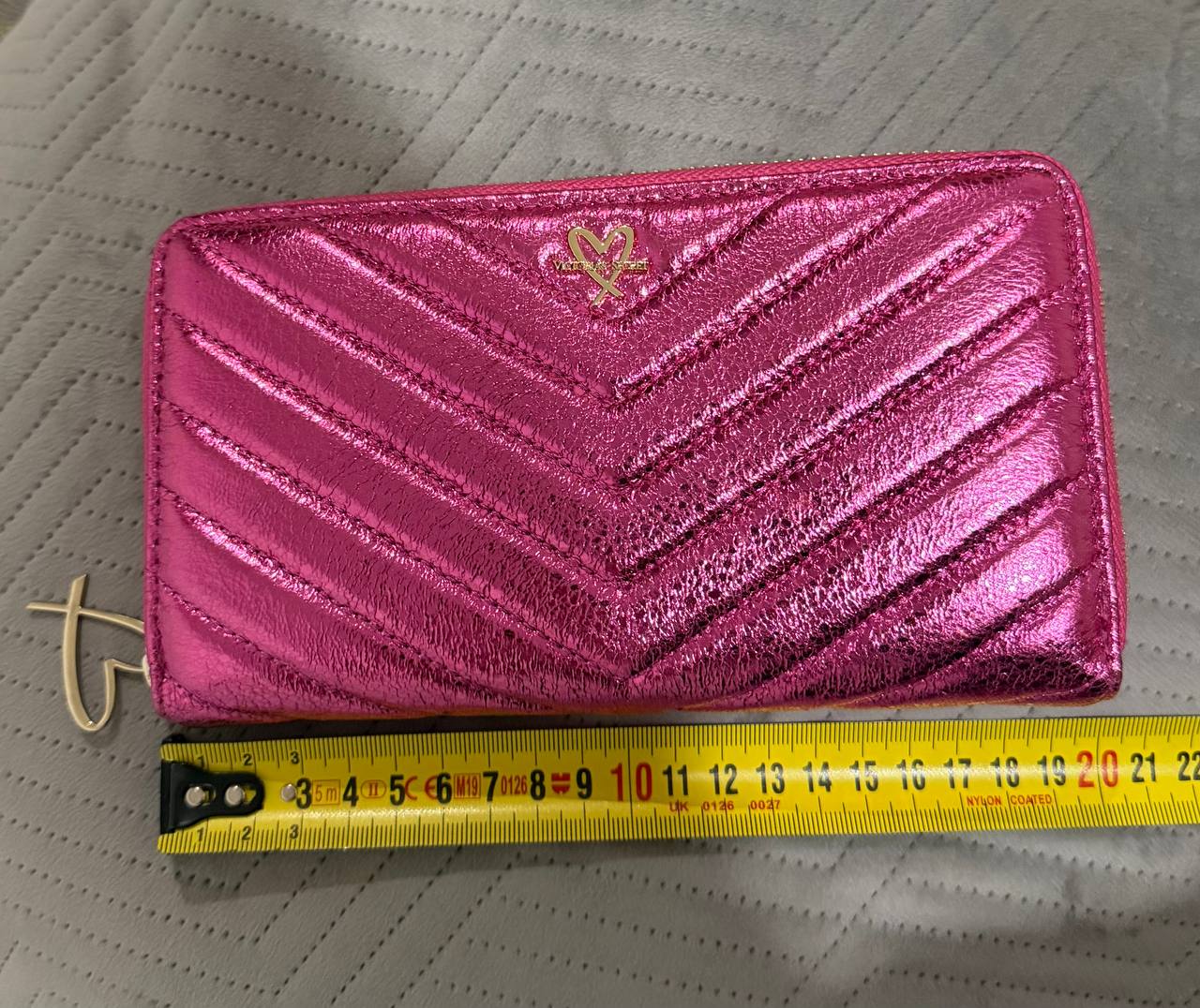 Новый Victoria's Secret кошелек, розовый металлик; Бирюзовая сумка, no name