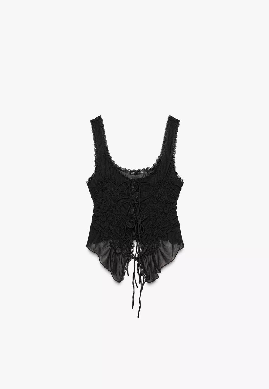 Черный топ Zara, размер М, новый