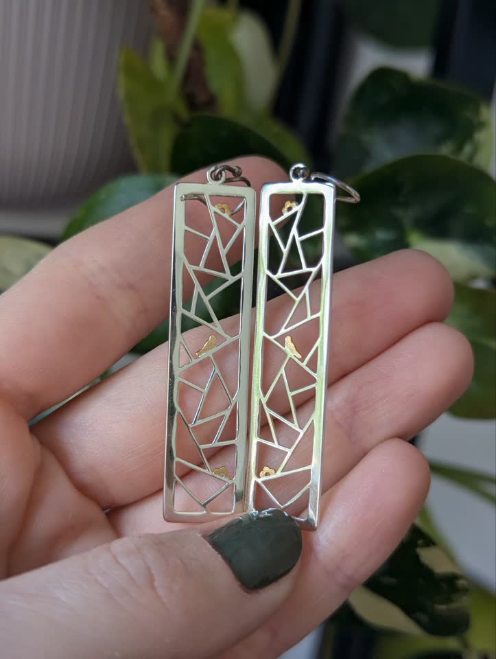 Серьги Киригами