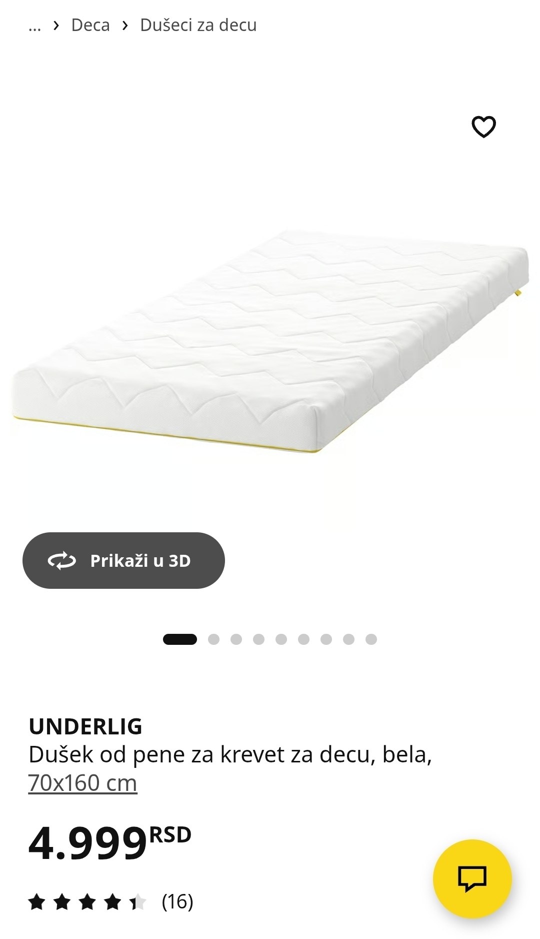 Prodajem dečiji krevet i dušek Ikea