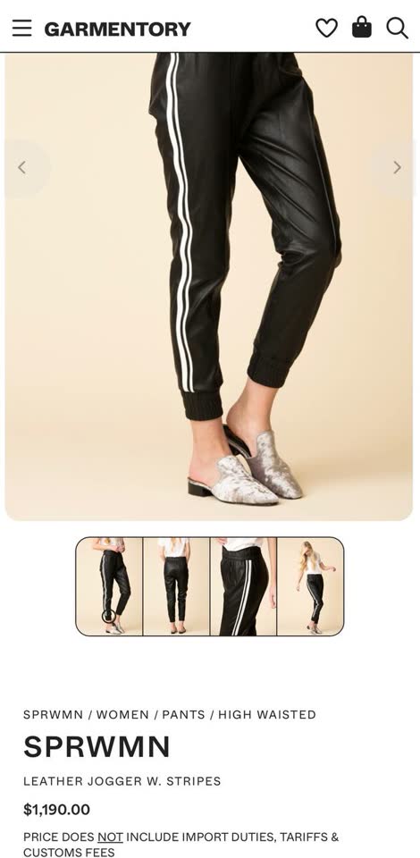 SPRWMN leather joggers XS
