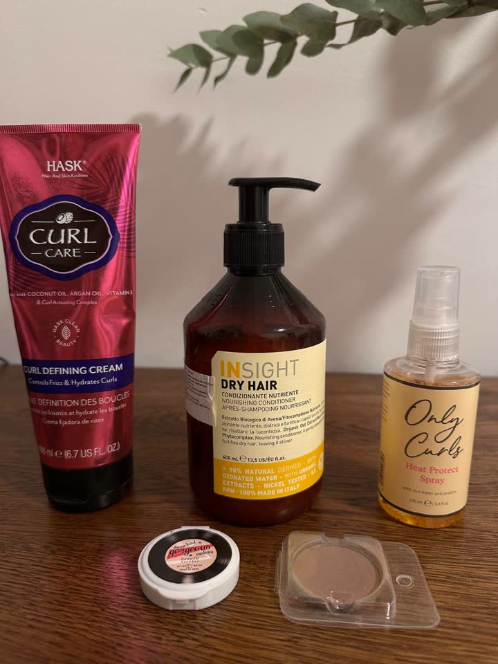 Hask curl cream и Only Curls heat spray