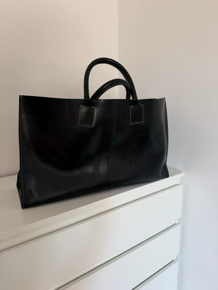 Кожаная сумка из ZARA HOME