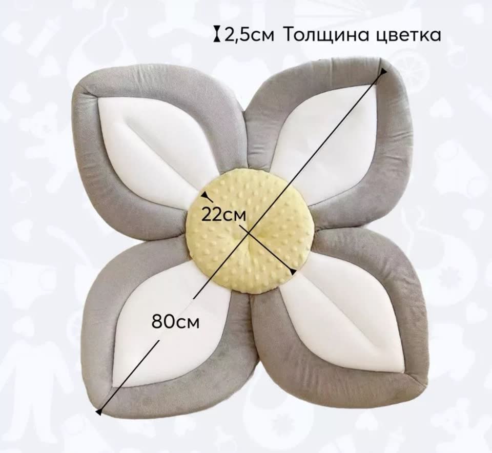 Матрасик цветок для купания младенцев
