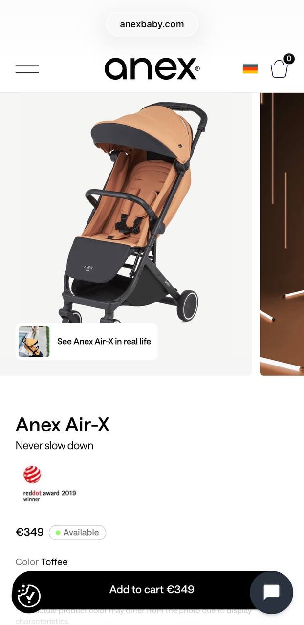 Продам коляску Anex Air-X