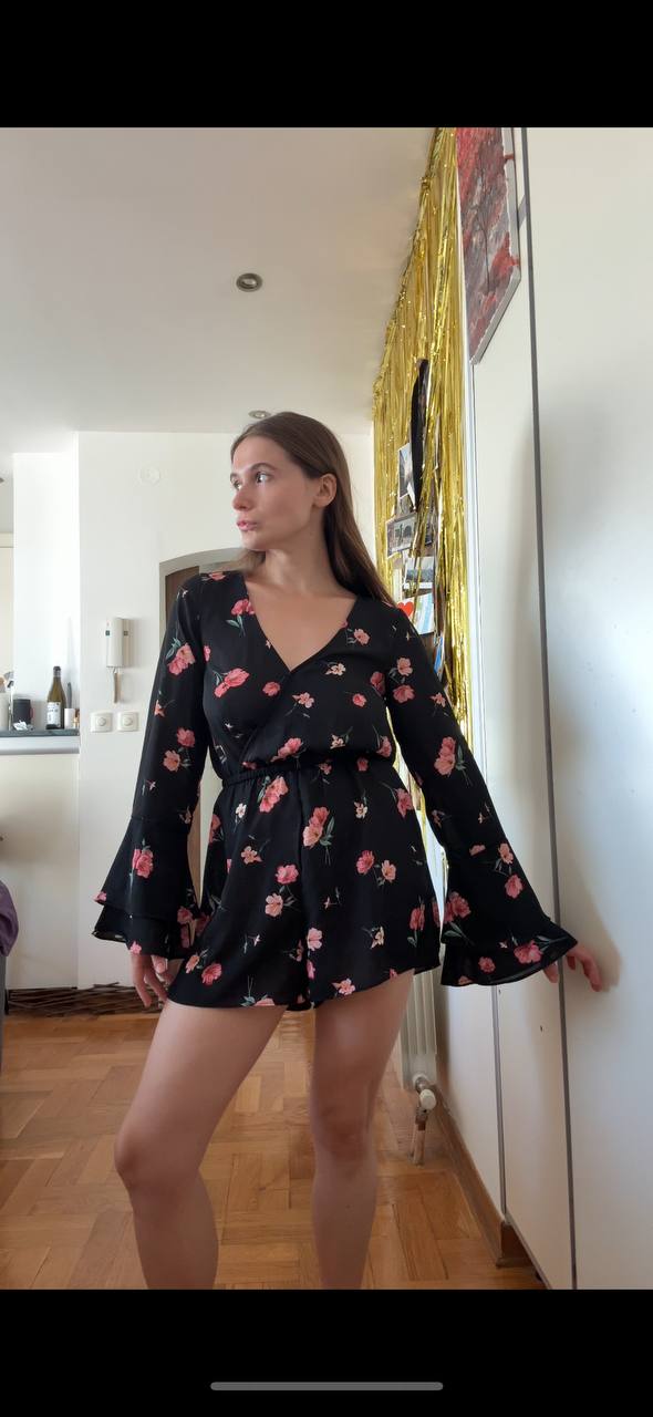 Комбинезон H&M и голубое платье SHEIN