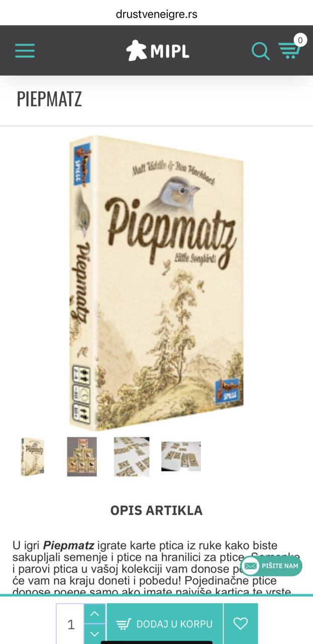 Настольная игра Piepmatz