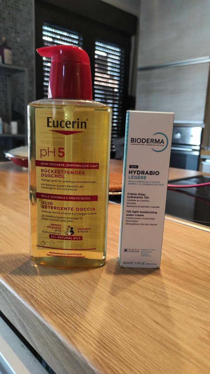 Масло для душа Eucerin 400 мл, легкий крем Bioderma