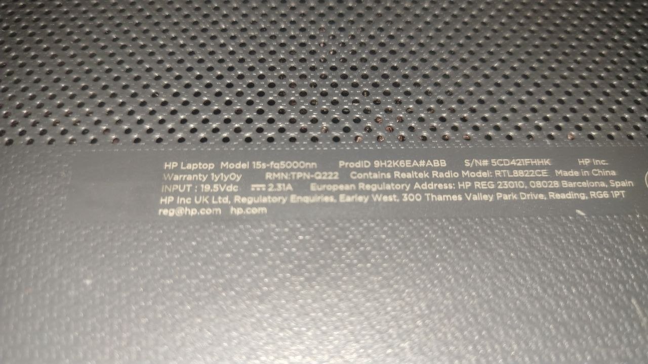 HP Laptop 15s-fq5001nm