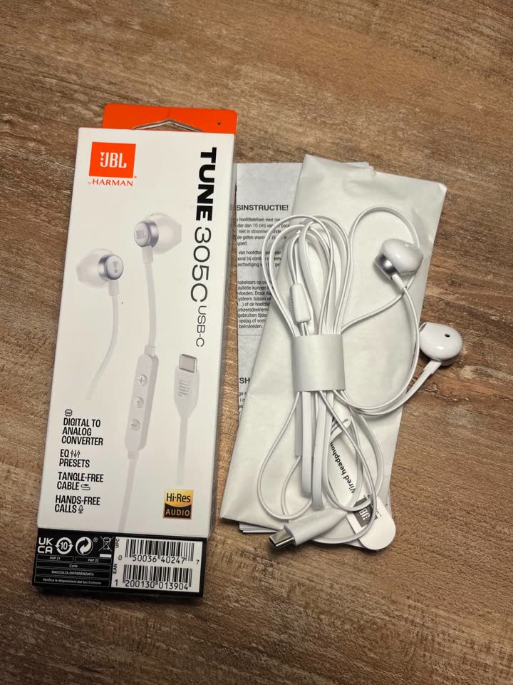 Продам наушники JBL Tune 305C USB-C White Bubice - НОВЫЕ!