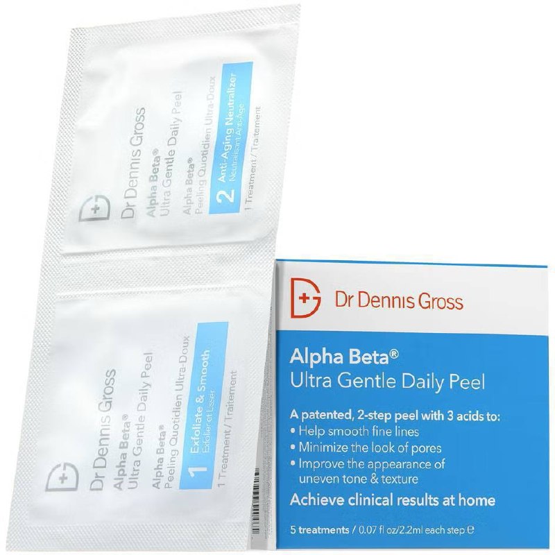 Dr. Dennis Gross Skincare Alpha Beta Ultra Gentle Daily Peel, 3шт