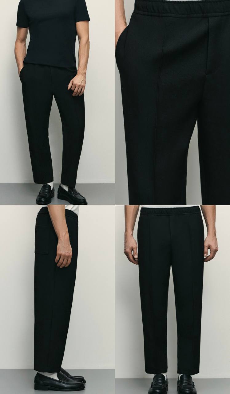 Potpuno nove crne muške tople pantalone Zara man
