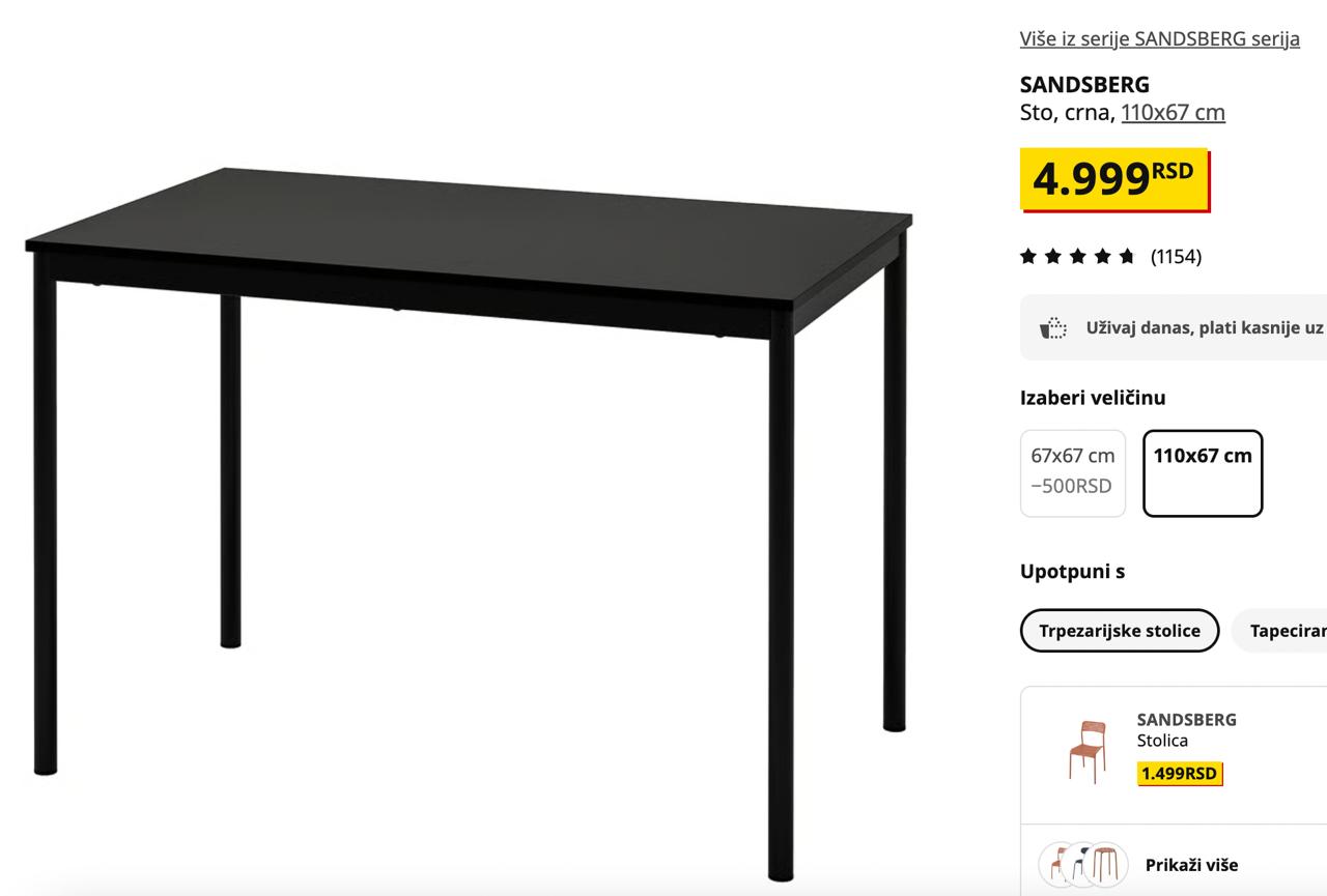 Prodajem nameštaj zbog selidbe