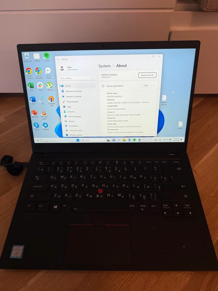 Ноутбук Lenovo ThinkPad X1 Carbon
