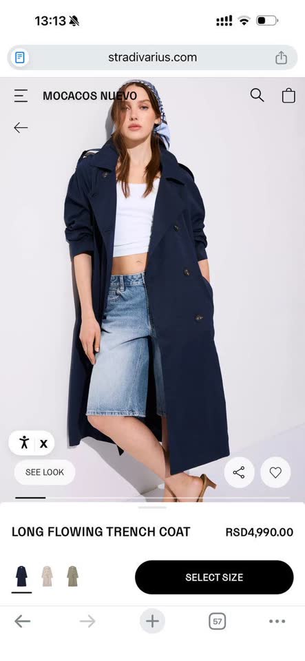 Черный тренч Stradivarius size S