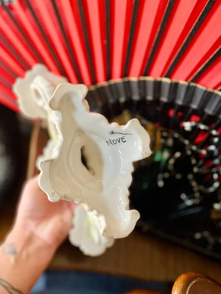 Porcelanski kandelabar za 3 sveće u rokoko / barok stilu