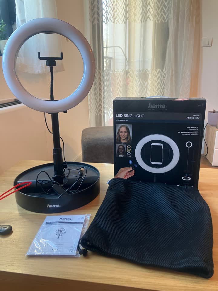 Кольцевая лампа Hama LED Ring Light Spotlight FoldUp 102