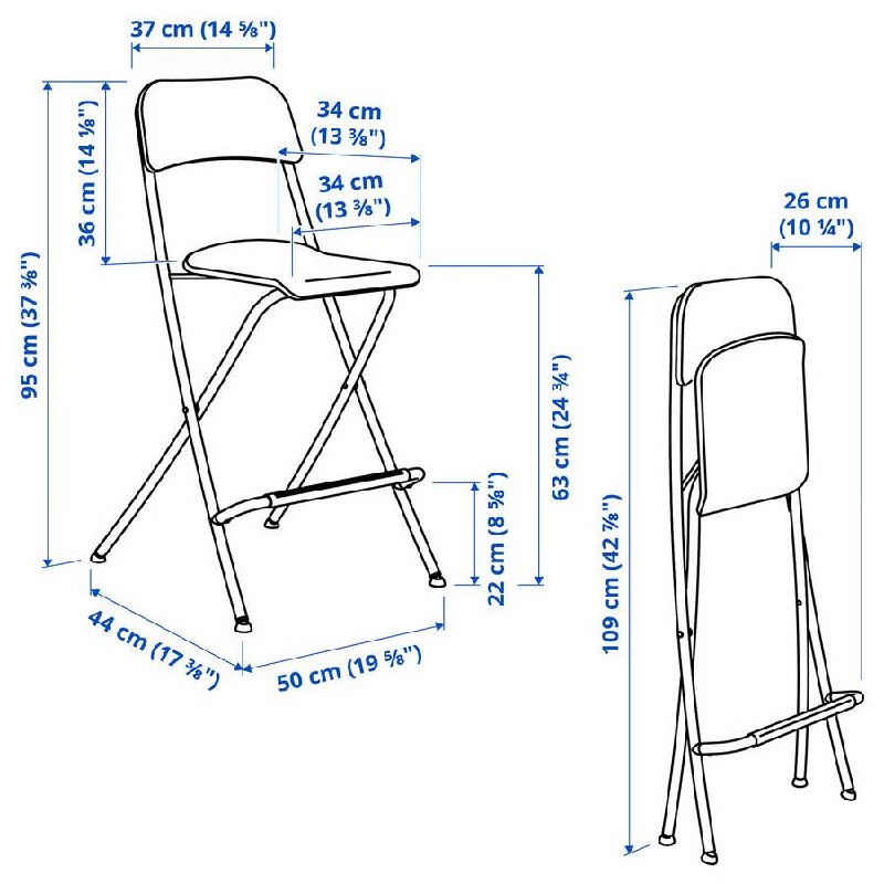 Barske stolice Franklin, ikea