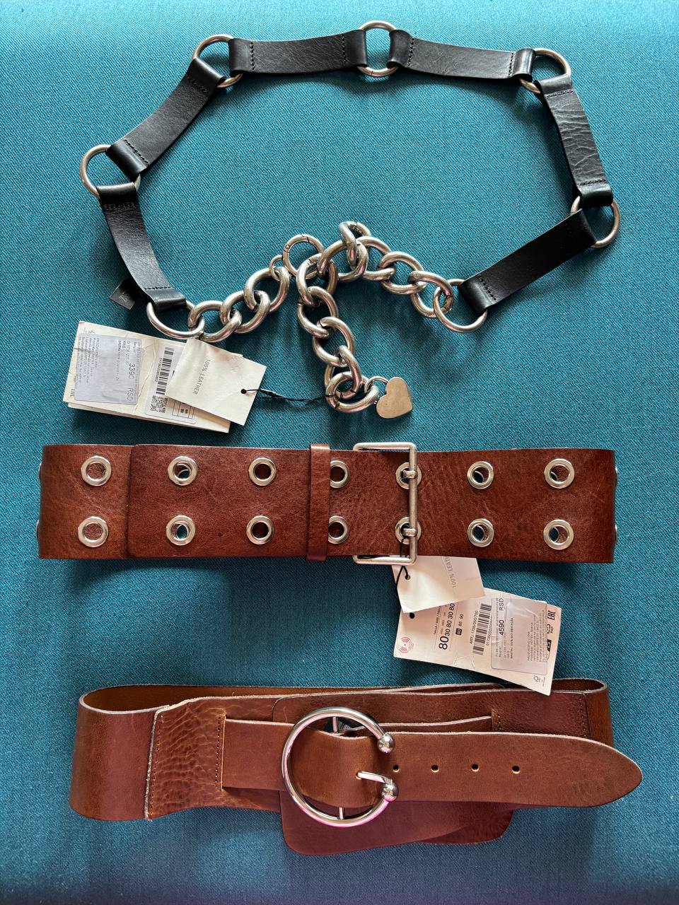 Кожаные ремни ZARA