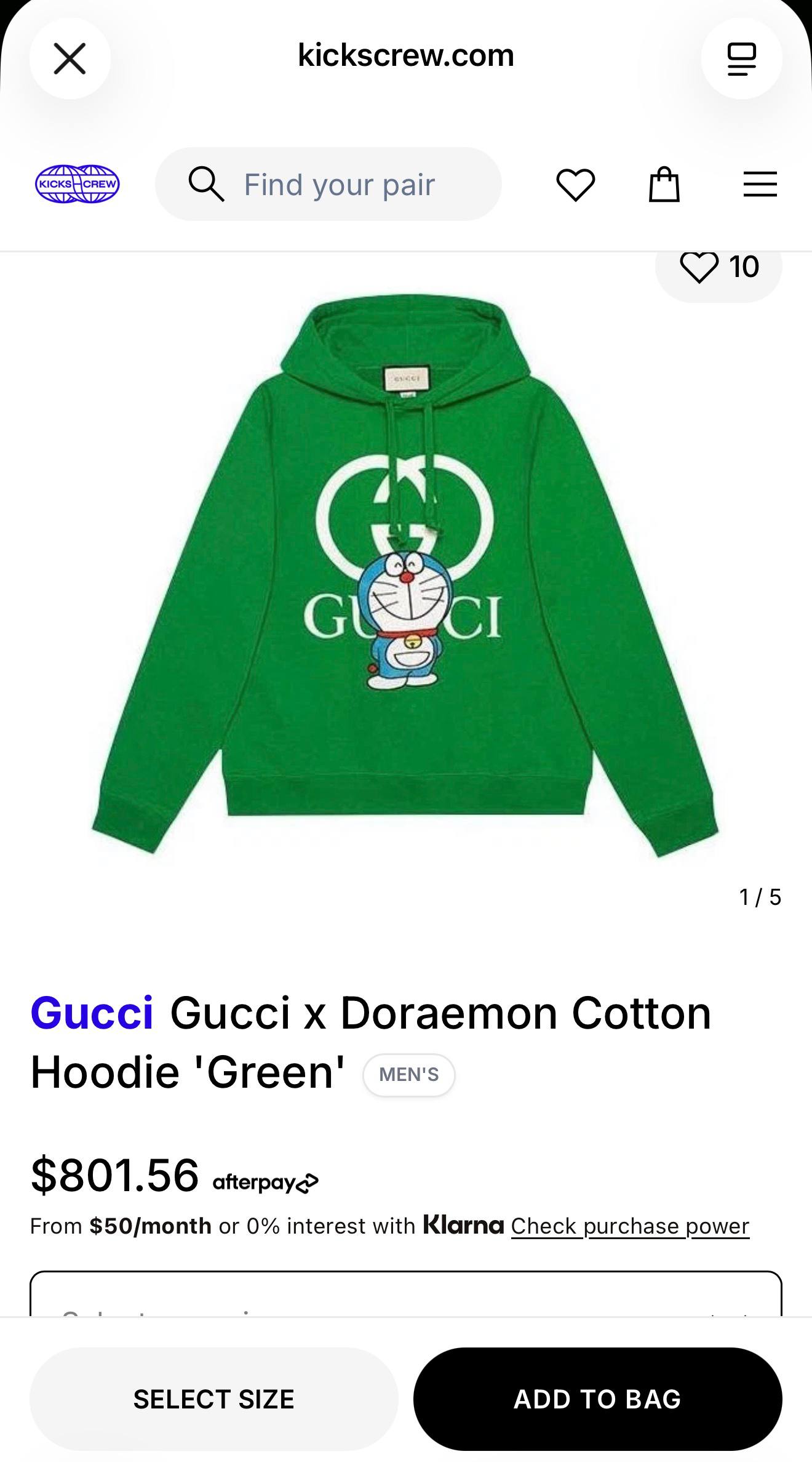 Gucci × Doraemon оригинальный худи