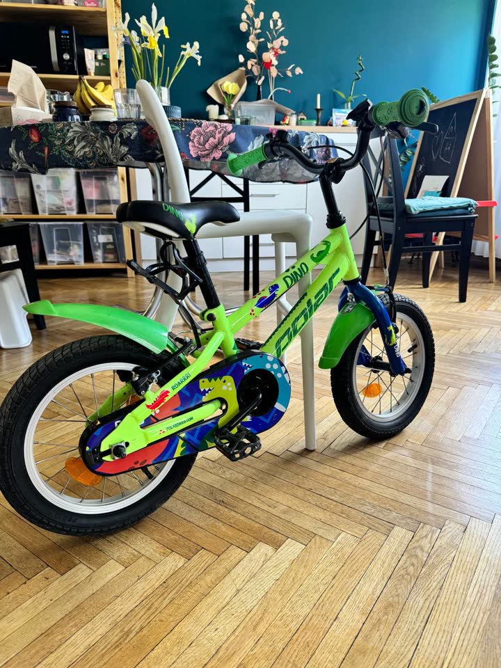 Велосипед для мальчика POLAR JUNIOR 14 Dino green