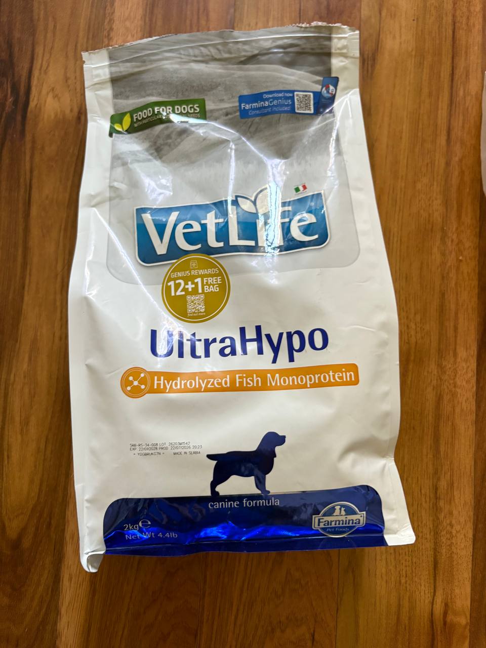 Hrana VetLife UltraHypo za pse 2 kg, bez 50 grama - mom izbirljivcu nije odgovarala. Otvorena bukvalno