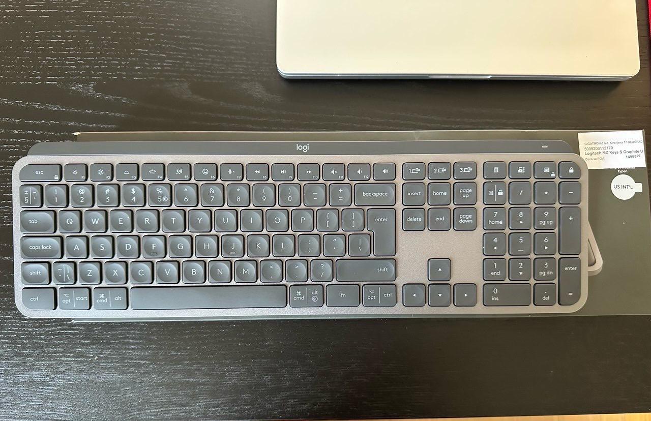 Tastatura Logitech MX Keys S Graphite (raspored US INT'L)