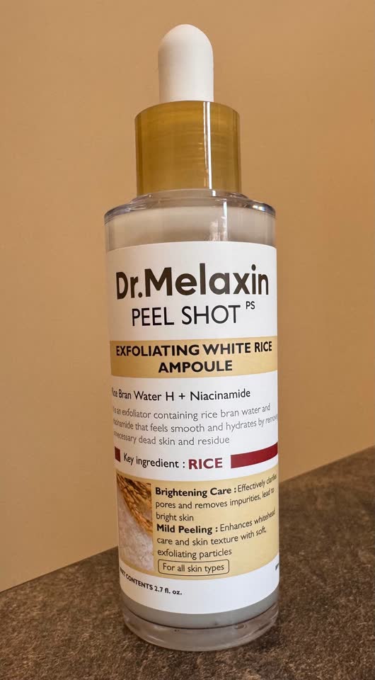 Нежный и комфортный пилинг - скатка Dr.Melaxin Peel Shot Exfoliant White Rice Ampoule
