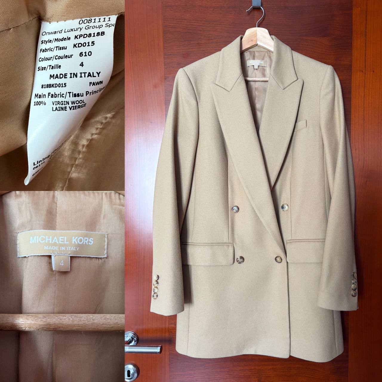 Pidžak od virgin wool, camel