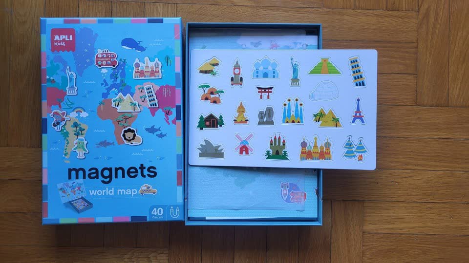 Игра магнитная карта мира