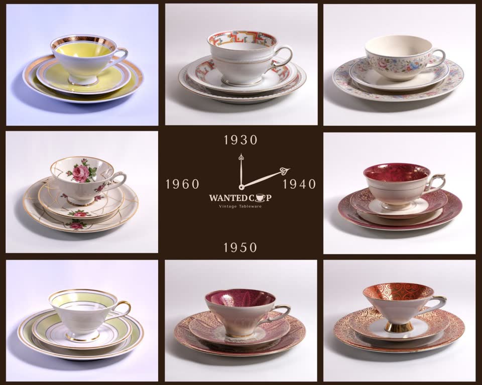 Kolekcija istorijskih čajnih trio setova od Art Decoa do Mid-Century