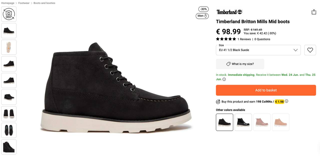 Новые мужские ботинки Timberland Britton Mills Mid boots