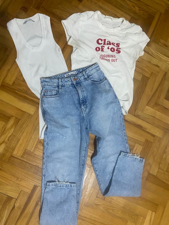 Джинсы, Майка и футболка Zara