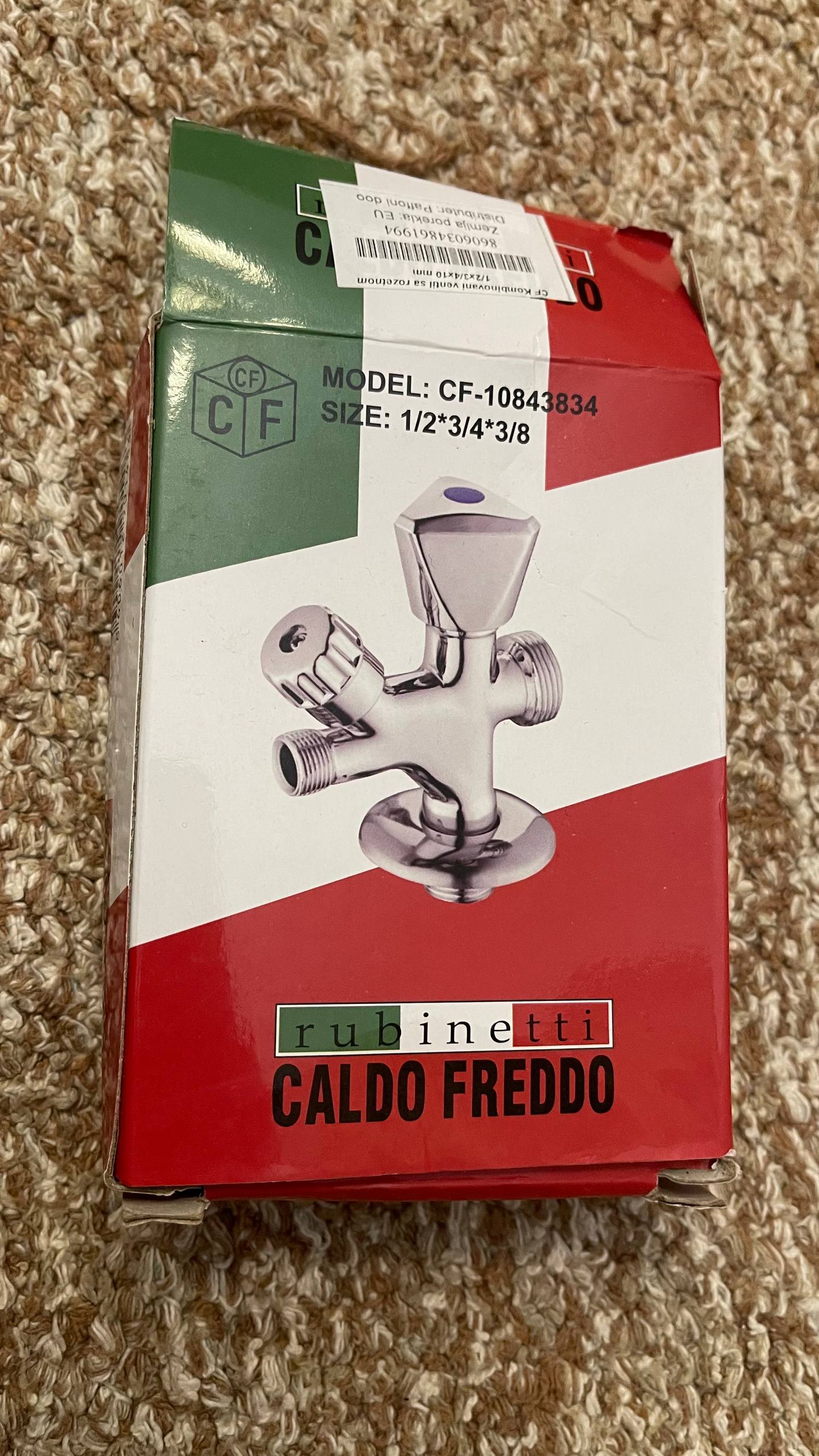 Новый комбинированный сантехнический кран Rubinetti Caldo Freddo CF-10843834