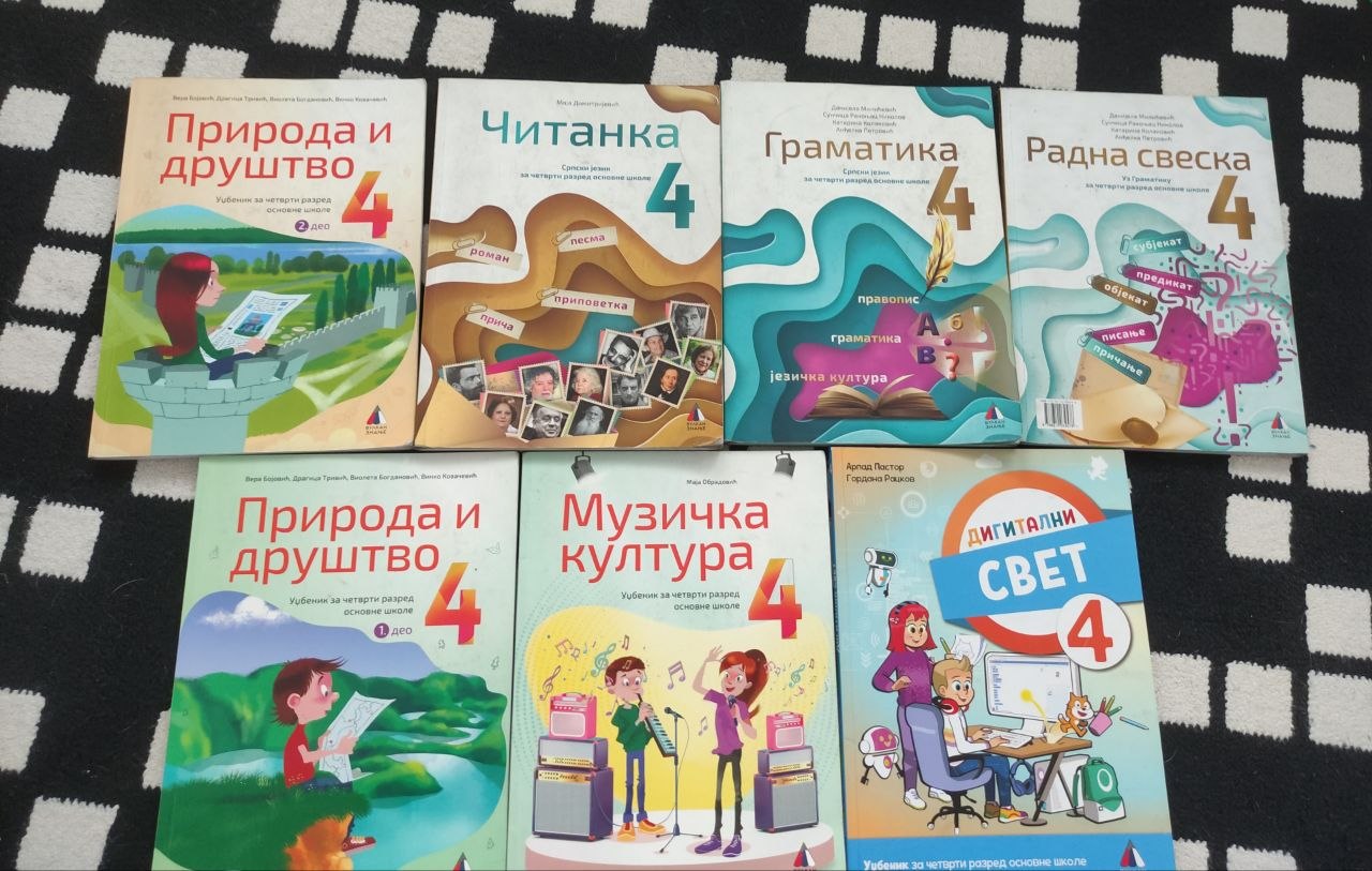 Продаю книги 4 и 2 класу по 100 дин. за штуку частично исписаны
