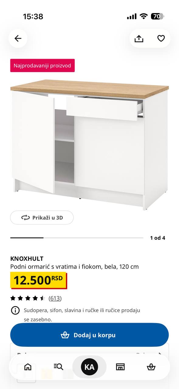 Kuhinjski ormar IKEA KNOXHULT