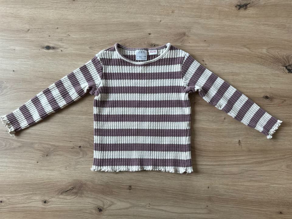 Zara мягкий лонгслив в рубчик