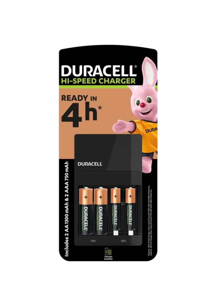 Зарядное устройство для аккумуляторов Duracell CEF14 + 4 аккумулятора (АА и ААА)